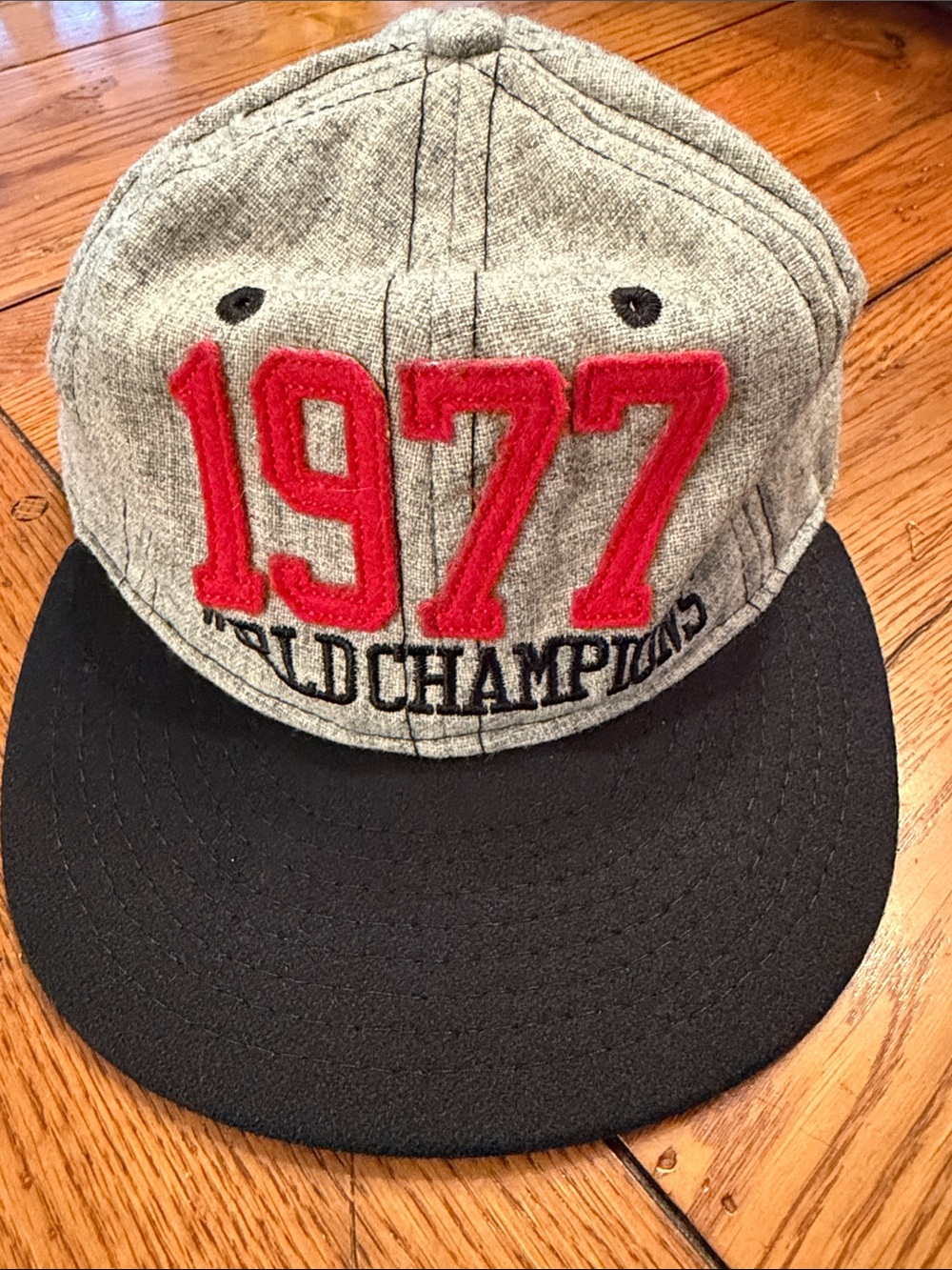 Vintage Ebbets Field Flannels 1977 World Champions Hat USA